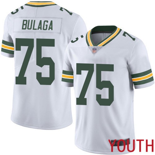 Green Bay Packers Limited White Youth #75 Bulaga Bryan Road Jersey Nike NFL Vapor Untouchable->youth nfl jersey->Youth Jersey